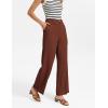 image:imageGRACE KARIN Linen Pants for WomenWork Dressy Trousers with PocketsHigh Waist Wide Leg Summer Comfy Slacks Pant ClothesRust