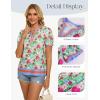 image:imageGRACE KARIN Women Boho Floral Tops 2026 Summer V Neck Puff Short Sleeve Dressy Casual ShirtsDaisy