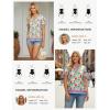 image:imageGRACE KARIN Women Boho Floral Tops 2026 Summer V Neck Puff Short Sleeve Dressy Casual ShirtsDaisy