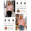 image:imageGRACE KARIN Women Boho Floral Tops 2026 Summer V Neck Puff Short Sleeve Dressy Casual ShirtsPink Flower