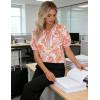 image:imageGRACE KARIN Women Boho Floral Tops 2026 Summer V Neck Puff Short Sleeve Dressy Casual ShirtsPink Flower