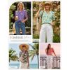 image:imageGRACE KARIN Women Boho Floral Tops Summer Puff Short Sleeve Dressy Casual Shirts 2026 Spring V Neck Vacation Work BlousePurple Floral