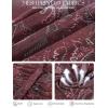 image:imageGRACE KARIN Women Mesh Boho Tops Dressy Casual Floral Short Sleeve Button Down Collared Blouses 2026 Fashion Summer ClothesBurgundy