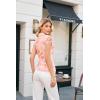 image:imageGRACE KARIN Women Mesh Boho Tops Dressy Casual Floral Short Sleeve Button Down Collared Blouses 2026 Fashion Summer ClothesPink Orange