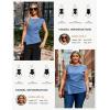 image:imageGRACE KARIN Womens 2026 Spring Short Sleeve Tops Dressy Casual Peplum Shirts Outfit Tunic Blouses Trendy Fashion ClothesBlue