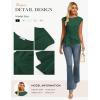 image:imageGRACE KARIN Womens 2026 Spring Short Sleeve Tops Dressy Casual Peplum Shirts Outfit Tunic Blouses Trendy Fashion ClothesDark Green