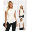 image:imageGRACE KARIN Womens 2026 Spring Short Sleeve Tops Dressy Casual Peplum Shirts Outfit Tunic Blouses Trendy Fashion ClothesWhite