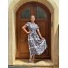image:imageGRACE KARIN Womens 2026 Summer Floral Flowy Dresses Boho Tie Belt Short Puff Sleeve A Line Maxi Shirt Dress with PocketBlack Blue