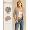 image:imageGRACE KARIN Womens 34 Sleeve Cardigan Sweater Lightweight Cropped Cardigan Trendy Dressy Casual Crochet Bolero Shrugs02 Khaki