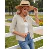 image:imageGRACE KARIN Womens 34 Sleeve Cardigan Sweater Lightweight Cropped Cardigan Trendy Dressy Casual Crochet Bolero ShrugsBeige