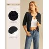 image:imageGRACE KARIN Womens 34 Sleeve Cardigan Sweater Lightweight Cropped Cardigan Trendy Dressy Casual Crochet Bolero ShrugsBlack