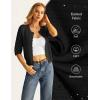 image:imageGRACE KARIN Womens 34 Sleeve Cardigan Sweater Lightweight Cropped Cardigan Trendy Dressy Casual Crochet Bolero ShrugsBlack