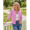image:imageGRACE KARIN Womens 34 Sleeve Cardigan Sweater Lightweight Cropped Cardigan Trendy Dressy Casual Crochet Bolero ShrugsBright Pink