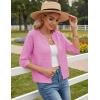 image:imageGRACE KARIN Womens 34 Sleeve Cardigan Sweater Lightweight Cropped Cardigan Trendy Dressy Casual Crochet Bolero ShrugsBright Pink
