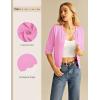 image:imageGRACE KARIN Womens 34 Sleeve Cardigan Sweater Lightweight Cropped Cardigan Trendy Dressy Casual Crochet Bolero ShrugsBright Pink