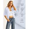 image:imageGRACE KARIN Womens 34 Sleeve Cardigan Sweater Lightweight Cropped Cardigan Trendy Dressy Casual Crochet Bolero ShrugsBright White