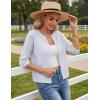 image:imageGRACE KARIN Womens 34 Sleeve Cardigan Sweater Lightweight Cropped Cardigan Trendy Dressy Casual Crochet Bolero ShrugsBright White