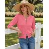 image:imageGRACE KARIN Womens 34 Sleeve Cardigan Sweater Lightweight Cropped Cardigan Trendy Dressy Casual Crochet Bolero ShrugsDusty Peach Pink