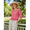 image:imageGRACE KARIN Womens 34 Sleeve Cardigan Sweater Lightweight Cropped Cardigan Trendy Dressy Casual Crochet Bolero ShrugsDusty Peach Pink