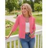 image:imageGRACE KARIN Womens 34 Sleeve Cardigan Sweater Lightweight Cropped Cardigan Trendy Dressy Casual Crochet Bolero ShrugsDusty Peach Pink