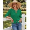 image:imageGRACE KARIN Womens 34 Sleeve Cardigan Sweater Lightweight Cropped Cardigan Trendy Dressy Casual Crochet Bolero ShrugsGreen