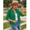 image:imageGRACE KARIN Womens 34 Sleeve Cardigan Sweater Lightweight Cropped Cardigan Trendy Dressy Casual Crochet Bolero ShrugsGreen