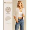 image:imageGRACE KARIN Womens 34 Sleeve Cardigan Sweater Lightweight Cropped Cardigan Trendy Dressy Casual Crochet Bolero ShrugsLight Apricot