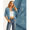 image:imageGRACE KARIN Womens 34 Sleeve Cardigan Sweater Lightweight Cropped Cardigan Trendy Dressy Casual Crochet Bolero ShrugsLight Blue