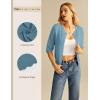 image:imageGRACE KARIN Womens 34 Sleeve Cardigan Sweater Lightweight Cropped Cardigan Trendy Dressy Casual Crochet Bolero ShrugsLight Blue