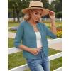 image:imageGRACE KARIN Womens 34 Sleeve Cardigan Sweater Lightweight Cropped Cardigan Trendy Dressy Casual Crochet Bolero ShrugsLight Blue