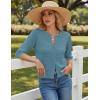 image:imageGRACE KARIN Womens 34 Sleeve Cardigan Sweater Lightweight Cropped Cardigan Trendy Dressy Casual Crochet Bolero ShrugsLight Blue
