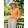 image:imageGRACE KARIN Womens 34 Sleeve Cardigan Sweater Lightweight Cropped Cardigan Trendy Dressy Casual Crochet Bolero ShrugsLight Orange
