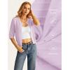 image:imageGRACE KARIN Womens 34 Sleeve Cardigan Sweater Lightweight Cropped Cardigan Trendy Dressy Casual Crochet Bolero ShrugsLight Purple