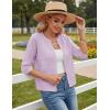 image:imageGRACE KARIN Womens 34 Sleeve Cardigan Sweater Lightweight Cropped Cardigan Trendy Dressy Casual Crochet Bolero ShrugsLight Purple