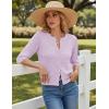 image:imageGRACE KARIN Womens 34 Sleeve Cardigan Sweater Lightweight Cropped Cardigan Trendy Dressy Casual Crochet Bolero ShrugsLight Purple