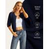 image:imageGRACE KARIN Womens 34 Sleeve Cardigan Sweater Lightweight Cropped Cardigan Trendy Dressy Casual Crochet Bolero ShrugsNavy Blue