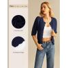 image:imageGRACE KARIN Womens 34 Sleeve Cardigan Sweater Lightweight Cropped Cardigan Trendy Dressy Casual Crochet Bolero ShrugsNavy Blue