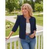 image:imageGRACE KARIN Womens 34 Sleeve Cardigan Sweater Lightweight Cropped Cardigan Trendy Dressy Casual Crochet Bolero ShrugsNavy Blue