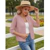 image:imageGRACE KARIN Womens 34 Sleeve Cardigan Sweater Lightweight Cropped Cardigan Trendy Dressy Casual Crochet Bolero ShrugsPeach Gray Pink