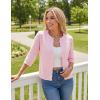image:imageGRACE KARIN Womens 34 Sleeve Cardigan Sweater Lightweight Cropped Cardigan Trendy Dressy Casual Crochet Bolero ShrugsPink