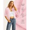 image:imageGRACE KARIN Womens 34 Sleeve Cardigan Sweater Lightweight Cropped Cardigan Trendy Dressy Casual Crochet Bolero ShrugsPink