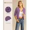 image:imageGRACE KARIN Womens 34 Sleeve Cardigan Sweater Lightweight Cropped Cardigan Trendy Dressy Casual Crochet Bolero ShrugsPurple