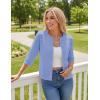 image:imageGRACE KARIN Womens 34 Sleeve Cardigan Sweater Lightweight Cropped Cardigan Trendy Dressy Casual Crochet Bolero ShrugsSky Light Blue