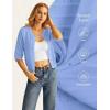 image:imageGRACE KARIN Womens 34 Sleeve Cardigan Sweater Lightweight Cropped Cardigan Trendy Dressy Casual Crochet Bolero ShrugsSky Light Blue