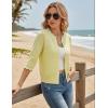 image:imageGRACE KARIN Womens 34 Sleeve Cardigan Sweater Lightweight Cropped Cardigan Trendy Dressy Casual Crochet Bolero ShrugsYellow