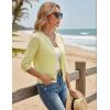 image:imageGRACE KARIN Womens 34 Sleeve Cardigan Sweater Lightweight Cropped Cardigan Trendy Dressy Casual Crochet Bolero ShrugsYellow