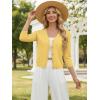 image:imageGRACE KARIN Womens 34 Sleeve V Neck Button Down Lightweight Cardigan Sweater Open Front Dressy Shrugs Spring FashionBright Yellow