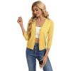 image:imageGRACE KARIN Womens 34 Sleeve V Neck Button Down Lightweight Cardigan Sweater Open Front Dressy Shrugs Spring FashionBright Yellow