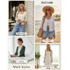 image:imageGRACE KARIN Womens 34 Sleeve V Neck Button Down Lightweight Cardigan Sweater Open Front Dressy Shrugs Spring FashionRed