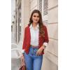 image:imageGRACE KARIN Womens 34 Sleeve V Neck Button Down Lightweight Cardigan Sweater Open Front Dressy Shrugs Spring FashionRed